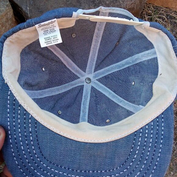 Vintage Swingster PAG Seeds Denim Snap Back Hat - Picture 4 of 5